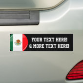 Autocollant De Voiture Drapeau mexicain rond brillant (En voiture)