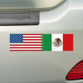 Autocollant De Voiture Drapeau Mexique-Amérique États-Unis (En voiture)