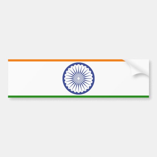 Autocollant De Voiture Drapeau national de l'Inde Ashoka Chakra (Devant)