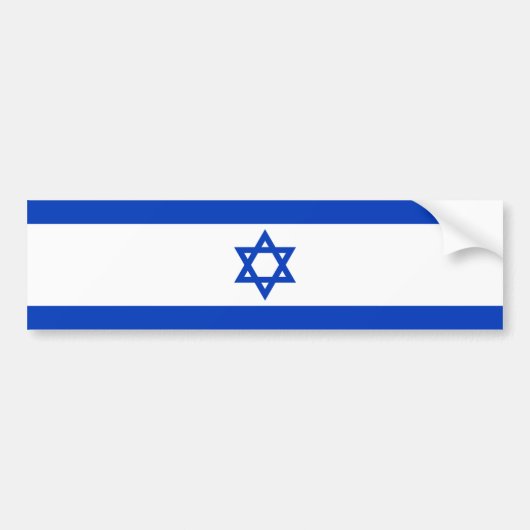 Autocollant De Voiture Drapeau national de l'Israël - version authentique (Devant)