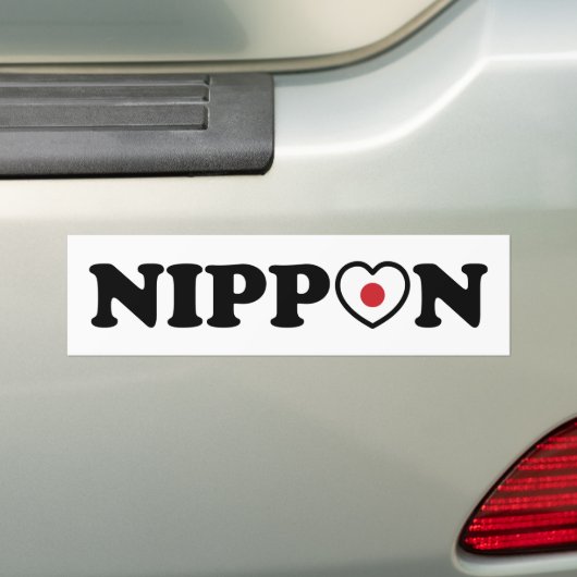 Autocollant De Voiture Drapeau Nippon Love Heart (En voiture)