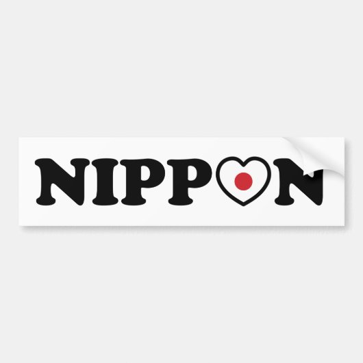 Autocollant De Voiture Drapeau Nippon Love Heart (Devant)