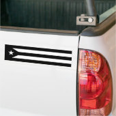 Autocollant De Voiture Drapeau noir de Porto Rico (Sur camion)