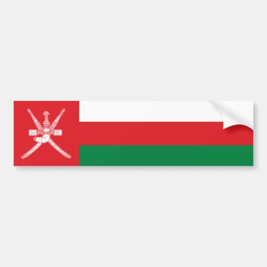 Autocollant De Voiture Drapeau Oman (Devant)