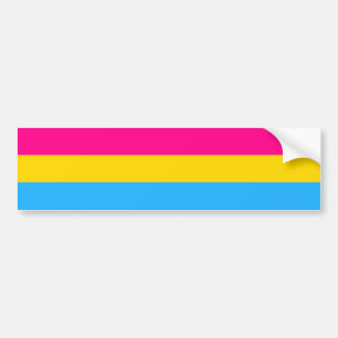 AUTOCOLLANT DE VOITURE "DRAPEAU PANSEXUAL DE FIERTÉ "