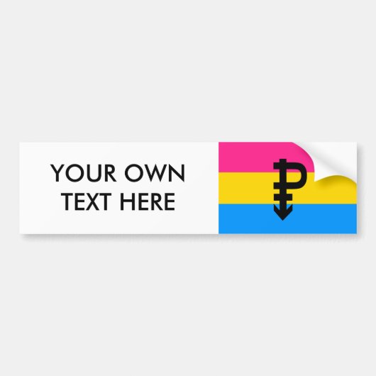 Autocollant De Voiture Drapeau Pansexual de fierté (Devant)