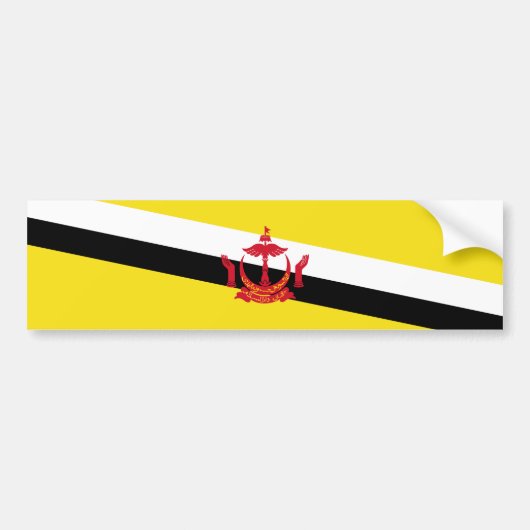 Autocollant De Voiture Drapeau patriotique de Brunei (Devant)