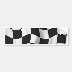 Autocollant De Voiture Drapeau quadrillé onduleux