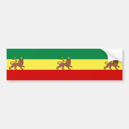 Autocollant De Voiture Drapeau rastafarien (Rastafarianisme) (Rasta) (Devant)