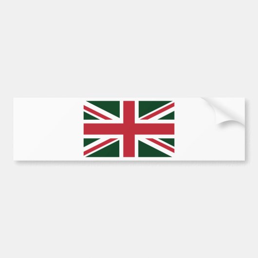 Autocollant De Voiture Drapeau rouge vert-foncé frais d'Union Jack les (Devant)