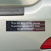 Autocollant De Voiture Drapeau Russe Américain avec Thomas Paine citation (En voiture)