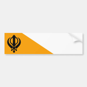 Autocollant De Voiture Drapeau saint sikh Sikhisme Nishan Sahib du