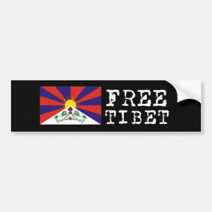 Autocollant De Voiture Drapeau tibétain Bumpersticker