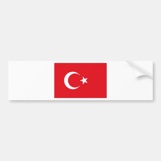 Autocollant De Voiture Drapeau Turc (Devant)