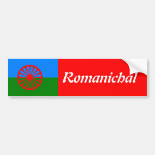 Autocollant De Voiture Drapeau tzigane romani officiel