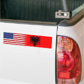 Autocollant De Voiture Drapeau US de l'Albanie en Albanie (Sur camion)