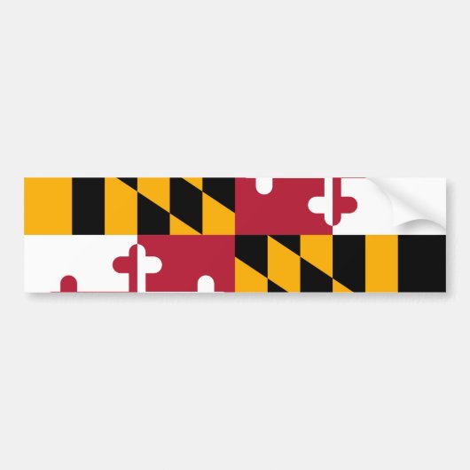 Autocollant De Voiture Drapeau vibrant d'état du Maryland (Devant)