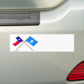 Autocollant De Voiture Drapeaux croisés de l'indépendance du Texas et de (En voiture)