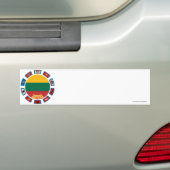 Autocollant De Voiture Drapeaux de la Lithuanie (En voiture)