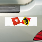Autocollant De Voiture Drapeaux de la Suisse et de Berne (En voiture)