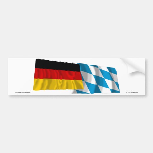 Autocollant De Voiture Drapeaux de ondulation de l'Allemagne et de la (Devant)