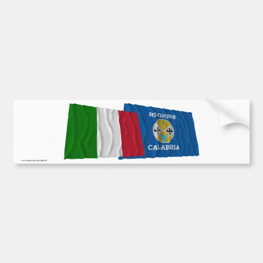 Autocollant De Voiture Drapeaux de ondulation de l'Italie et de la (Devant)