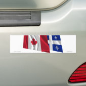 Autocollant De Voiture Drapeaux de ondulation du Canada et du Québec (En voiture)