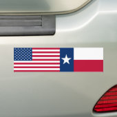Autocollant De Voiture Drapeaux des USA et du Texas (En voiture)