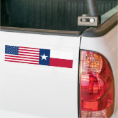 Autocollant De Voiture Drapeaux des USA et du Texas (Sur camion)