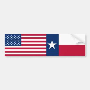 Autocollant De Voiture Drapeaux des USA et du Texas