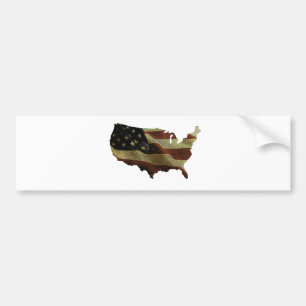 Autocollant De Voiture Drapeaux US/cartes cadeaux, ajoutez votre couleur