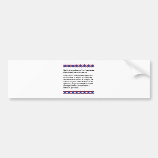 Autocollant De Voiture Droits de premier amendement (Devant)