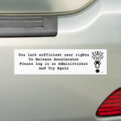 Autocollant De Voiture Droits des utilisateurs insuffisants de libérer (En voiture)