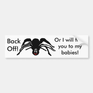 Autocollant De Voiture Drôle Cartoon Black Spider Halloween Black Widow