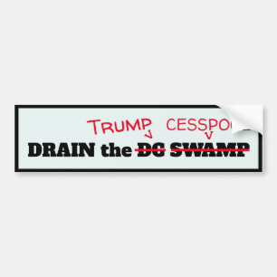 Autocollant De Voiture "Drôle "Drain the Trump Cesspool"