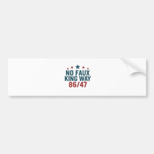 Autocollant De Voiture Drôle No Faux King Way 86 47 4 juillet