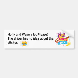 Autocollant De Voiture Drôle Sticker de pare-chocs de l'idiot d'avril