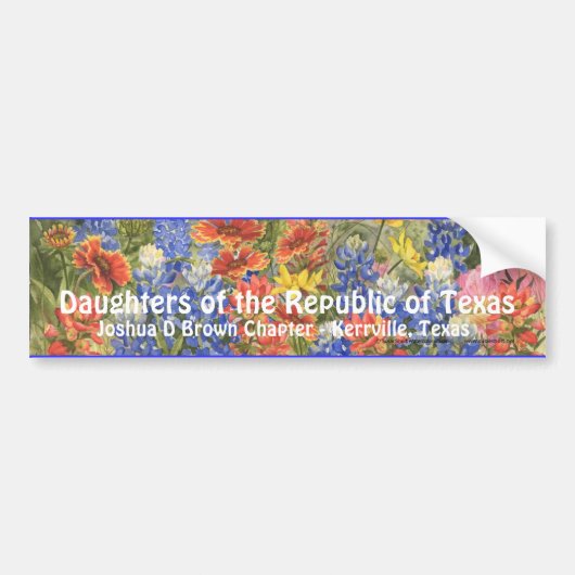 Autocollant De Voiture DRT TexasWildflower Bumpersticker (Devant)