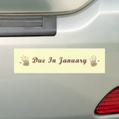 Autocollant De Voiture Dû en janvier Bumpersticker (En voiture)