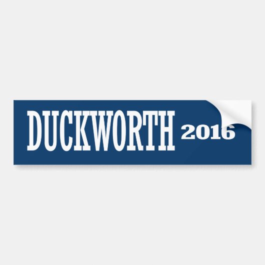 Autocollant De Voiture Duckworth - Tammy Duckworth 2016 (Devant)