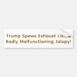 Autocollant De Voiture Dumb Trump Jalopy Hankamer Artjunkhaus Bande Dessi
