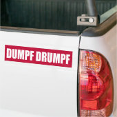 Autocollant De Voiture DUMPF DRUMPF (blanc sur le rouge) (Sur camion)