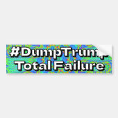 Autocollant De Voiture #DumpTrump Échec Total (Devant)