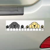 Autocollant De Voiture Duo du Labrador qui vous regarde (En voiture)