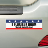Autocollant De Voiture E Pluribus Unum bumper sticker (En voiture)