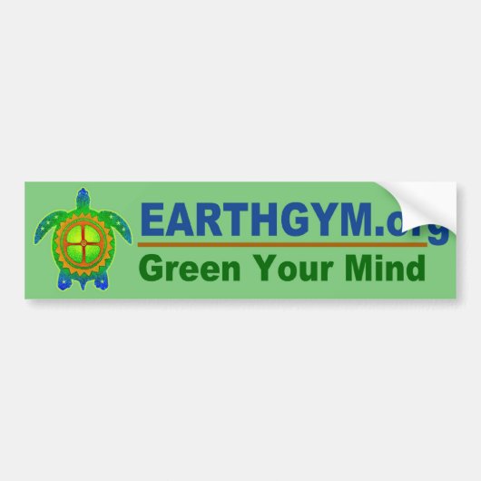 Autocollant De Voiture EarthGym.org Bumpersticker--Vert (Devant)