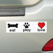 Autocollant De Voiture Eat.Play.Love. (En voiture)