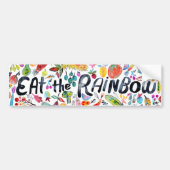 Autocollant De Voiture Eat the Rainbow Colorful Watercolor Fruit Veggies (Devant)