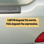 Autocollant De Voiture ÉCOUTER au-delà des mots 3 (En voiture)