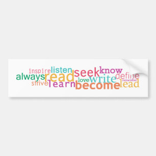 Autocollant De Voiture Écrivez, définissez, inspirez Bumpersticker